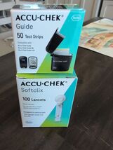 Accu Chek Guide Diabetic Test Strips - Box of 50 Plus 100 Lancets Free - €8,50 EUR