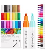 Dual Tip Acrylic Paint Pens for Rock Painting Stone Ceramic Glass Wood 2... - £40.25 GBP