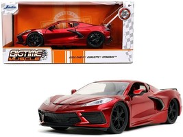 2020 Chevrolet Corvette Stingray C8 Candy Red &quot;Bigtime Muscle&quot; 1/24 Diecast Mode - $67.27