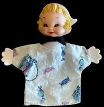 Vintage Hand Puppet Rubber Vinyl Head Dutch Swiss Girl Handmade 1950s Cl... - $15.80