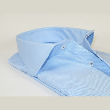 Men 100% Italian Cotton Shirt Non Iron SORRENTO Turkey Spread Collar 2745 Blue image 6