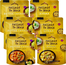 Passage To India Korma &amp; Butter Chicken Simmer Sauce, Variety 6-Pack 13.... - $49.45