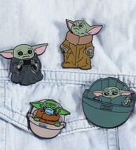 Disney Star Wars The Mandalorian Baby Yoda The Child NEW Enamel Lapel 4 Pin Set - $7.99