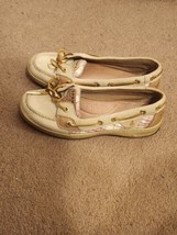 Sperry Top-Sider Angelfish Oat Pink Plaid Women&#39;s Boat Shoe - Size 6.5M - $19.79