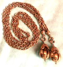 Avon Rare Double Chain Lariat Necklace in Gold Tone with Removable Charms - £25.07 GBP