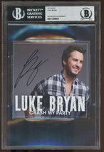 Luke Bryan signed 2013 Crash My Party Beckett/BAS Slabbed CD Cover/Booklet w/ Se - £164.62 GBP