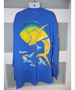Guy Harvey Mahi-Mahi Blue LS Shirt Size M Boy&#39;s - $14.25