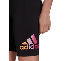 adidas Womens Activewear Essentials Gradient-Logo Bike Shorts Black X-Small - £23.98 GBP