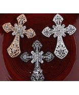 10pcs Cross rhinestone Buttons,Crystal Brooch Component,rhinestone Buttons - $19.80
