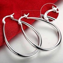 925 silver big Earrings 18K gold plated high quality Hook women lady wedding hot - £7.08 GBP