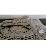 Gunmetal Rectangular ~ Metal Framed ~ Spring Hinged ~ +2.00 Reading Glas... - €17,17 EUR