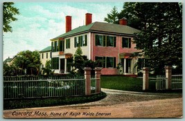 House of Ralph Waldo Emerson Concord Massachusetts MA UNP UDB Postcard G1 - £4.78 GBP