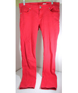 Womens VIP Red Skinny Jeans -  Size 9/10 - Low-Rise Stretch - V.I.P. Brand - £9.26 GBP