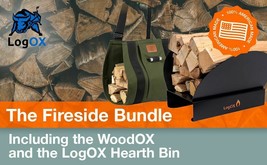 LogOX Fireside Bundle: Ergonomic Firewood Carrier and  Rack - £182.82 GBP