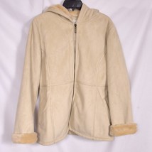 Covington faux suede winter coat with attached hood Size Medium - £17.16 GBP