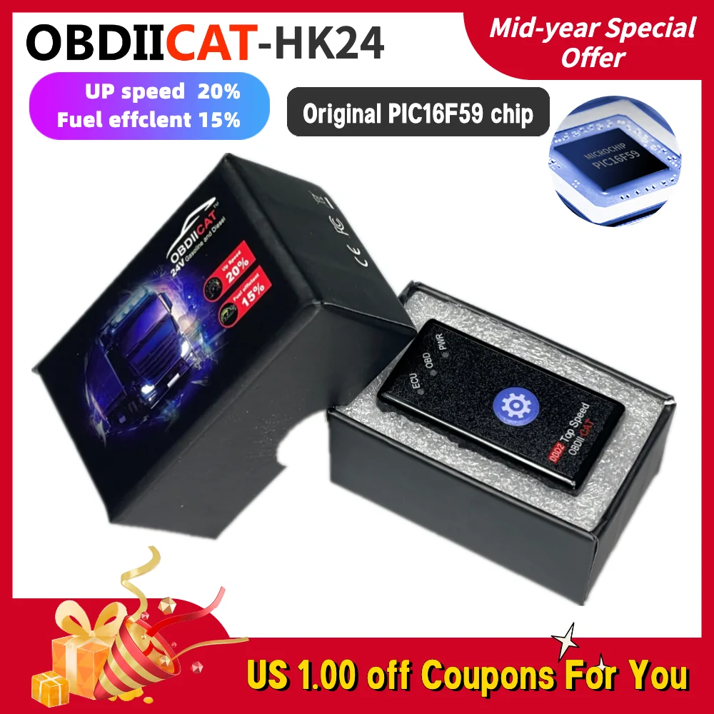 Obdiicat HK01 HK24 15% Fuel Save OBD2 Chip Tuning Box Better Than Eco OBD2&amp;Nitro - $66.79