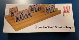 Yellow Mountain Imports 2 Jumbo Size Domino Trays New in Box Plastic - $24.38