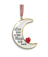 Glass Baron LOVE YOU TO THE MOON AND BACK with Red Crystal Heart Glass O... - £26.42 GBP