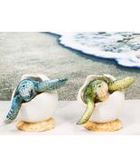 Pack Of 2 Marine Blue And Green Sea Turtle Hatchlings In Egg Shells Figu... - €21,33 EUR
