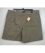 NWT - Haggar Men&#39;s Pleated Front Shorts Bark (Brown)  Size 44 - £14.70 GBP