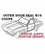 1963-1967 Corvette Weatherstrip Outer Door Seal Coupe USA Right - $25.69