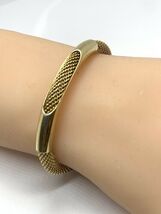 Vintage Avon Gold Tone Tube Mesh Rope Curved Shiny Center Bracelet 7" Vtg - €18,53 EUR