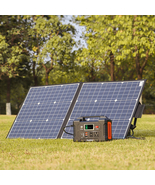 Portable Power Station With Solar Panel 200W 40800mAh Generator Power Ba... - £188.74 GBP