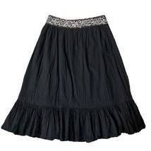 SW Studio West Skirt Womens L Used Black Beaded Sequined Waistband - £15.57 GBP