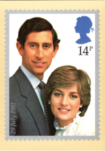 Vtg Postcard The Royal Wedding Prince of Whales and Lady Diana Spencer 1981 UNP - £6.20 GBP