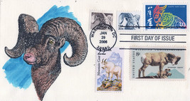 US 3997h FDC Year of Ram, Lunar New Year, hand-painted SMB ZAYIX 1223M0224 - £7.86 GBP