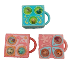 Littlest Pet Shop LPS Teeniest Tiniest Playsets Compacts Lot of 3 with Figures - £46.26 GBP