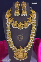 Kundan South Temple Bridal Traditonal Jewelry Set Dulhan Fashion Party W... - $76.62