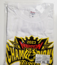 2023 NPB Nippon Champions Hanshin Tigers Japanese XL White T-SHIRT - £55.86 GBP