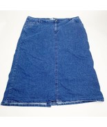Jessica London Womens A-Line Skirt Blue Size 22W Denim Solid Side Pockets - $15.63