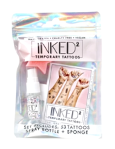 INKED 2 Temporary Tattoos Kit, Set Includes: 53 Tattoos, Spray Bottle + ... - £10.33 GBP