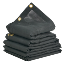 7.5x18 ft Heavy Duty PVC Dump Truck Mesh Tarp w/ Double Pocket &amp; Brass Grommets - £59.74 GBP