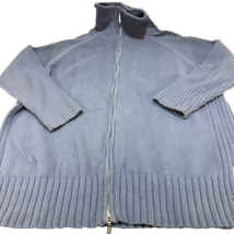 Carolyn Taylor Sweater Cardigan Full Zip Knit Plus Size 2X Blue - £22.24 GBP
