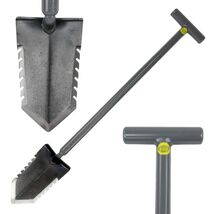 Lesche T- Handle 31" Heavy Duty Metal Detector Shovel Double Serrated Blade - $86.65