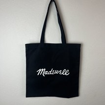Madewell Bien Fait Canvas Tote Bag Black Reusable Shopping Bag 14.5”x 15” - $11.87