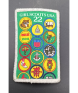 Girl Scouts Patch, USA 22 Stamp, 3-1/8&quot; X 2&quot; - $3.99