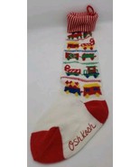 Oshkosh 80s 90s Vintage Sweater Knit Christmas Stockings Toy Trains Cute - €14,49 EUR