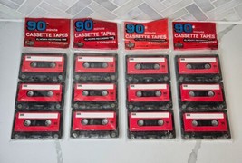 Lot of 12 Kmart 90 Minute Recording Blank Cassette Tapes SEALED Made Hon... - $44.50