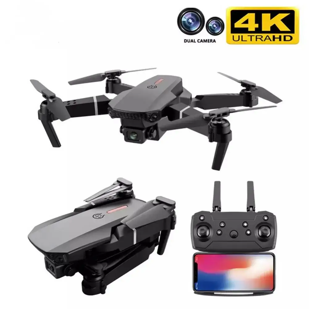E88 Professional Mini WIFI HD 4k Drone With Camera Mode Foldable RC Pla - £28.55 GBP+