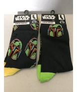 TWO NEW Star Wars Boba Fett Unisex Crew Socks Size 9-13 - $233.13 MXN