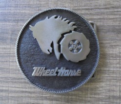 Round Wheel Horse Belt Buckle With Black Inset The Great American Buckle Co.new - £22.77 GBP