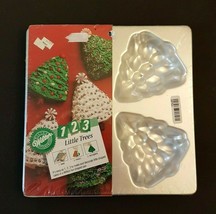 Wilton 1 2 3 Little Trees Cake Pan NEW makes 4 fun shape 4&quot; Christmas Evergreens - £7.84 GBP