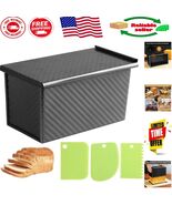 Premium Black Pullman Bread Pan with Lid &amp; Dough Scraper – Ideal for Baking - $526.10 MXN