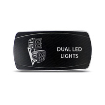 CH4x4 Rocker Switch Dual Led Ligth  Symbol  -  Horizontal - White LED - £13.44 GBP