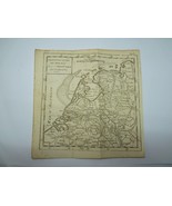 Antique 1750 Robert de VAUGONDY Woodblock Map - Netherlands - Buffier 17... - $64.40