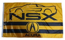 Honda Yellow NSX Flag Honda Acura Japanese Car Black 3X5 Ft Polyester Banner USA - £12.52 GBP